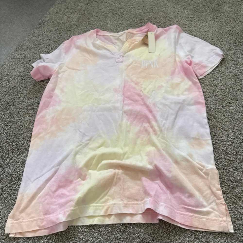 PINK Victoria's Secret Pastel Tie-Dye Top